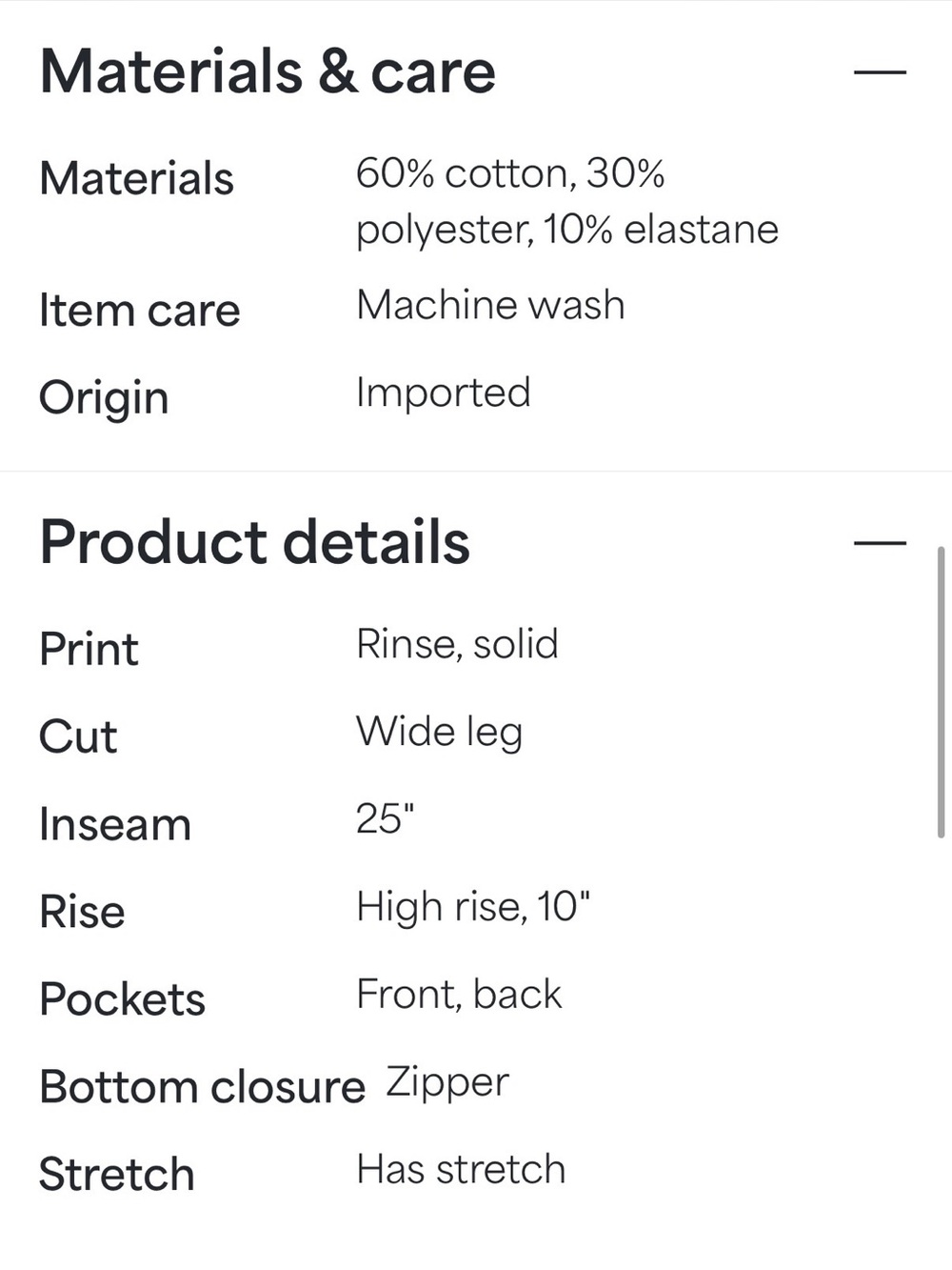 Liverpool Wide Leg Cargo Indigo Jean. Sz 8. - Picture 8 of 8